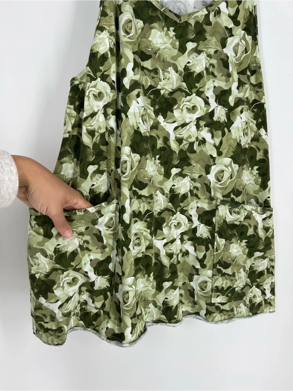 Free People Movement Olive Green Camo Floral Roses Hot Shot Strappy Romper S